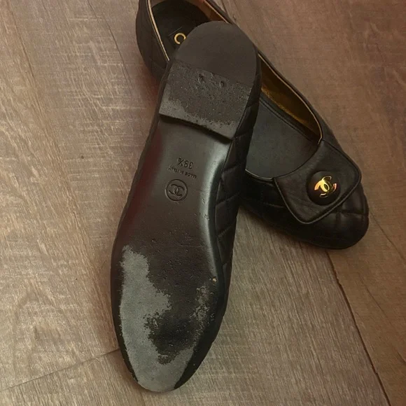 Chanel Black Quilted Leather Loafers, 39.5 - Picture 3 of 13